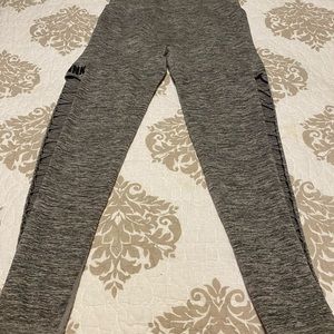 Pink grey slash leggings NWOT